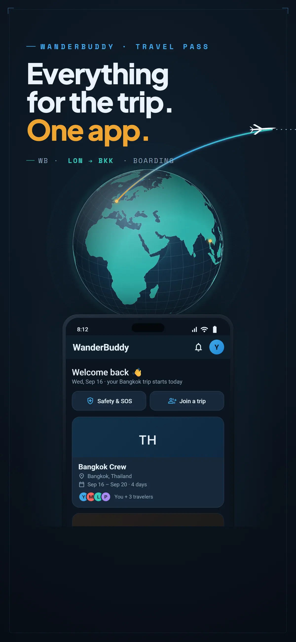 Everything for the trip. One app.